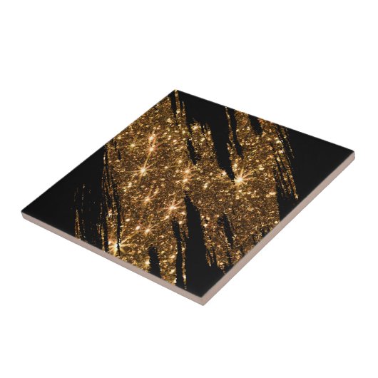 Golden Glitter Tegeltje (Zijkant)
