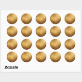 Golden Glitter Texture Ronde Sticker (Vel)