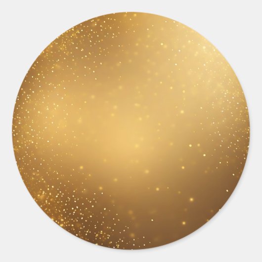 Golden Glitter Texture Ronde Sticker (Voorkant)