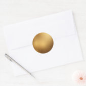 Golden Glitter Texture Ronde Sticker (Envelop)