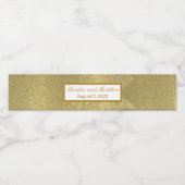 Golden Glitter Texture Waterfles Etiket (Enkel label)