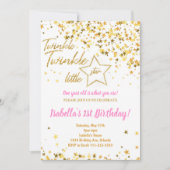 Golden Glitter Twinkle Little Star Verjaardag Uitn Kaart (Voorkant)
