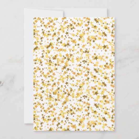 Golden Glitter Twinkle Little Star Verjaardag Uitn Kaart (Achterkant)