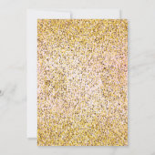 Golden Glitter Unicorn Birthday Kaart (Achterkant)