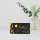 Golden Glittering Bamboots Zwart Visitekaartje (Staand voorkant)