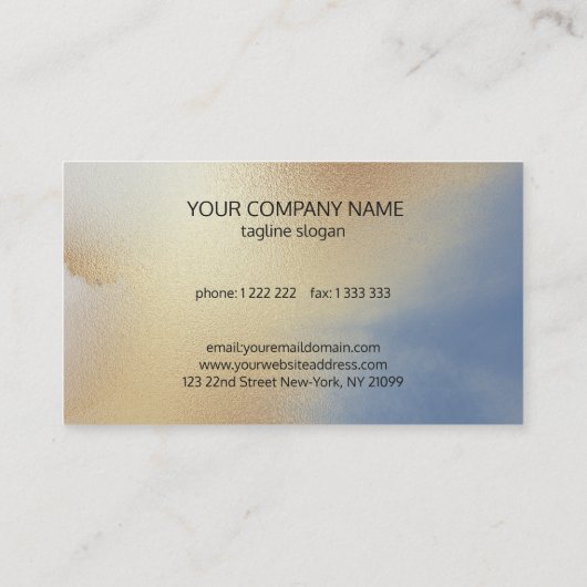 Golden Glittering Texture Visitekaartje (Achterkant)
