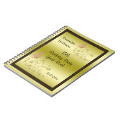 Golden Glitters & Sparkly Butterfly 18th Birthday Notitieboek (Linkerzijde)