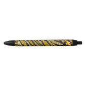 Golden Glitters Zebra Print Zwarte Inkt Pen (Voorkant)