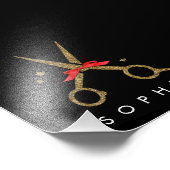 Golden glitterschaar - Haarstilnaam Foto Afdruk (Hoek)