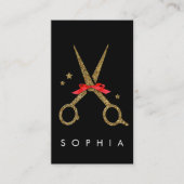 Golden glitterschaar - Haarstilnaam Informatiekaartje (Voorkant)