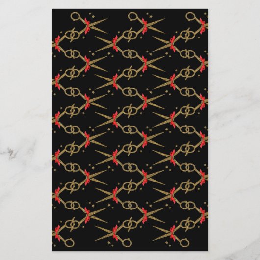 Golden glitterschaar - Haarstylist (Achterkant)