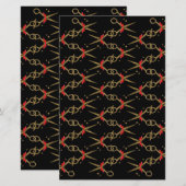 Golden glitterschaar - Haarstylist (Voorkant / Achterkant)