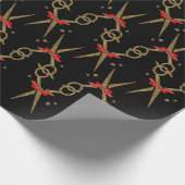 Golden glitterschaar - Haarstylist Cadeaupapier (Hoek)