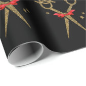 Golden glitterschaar - Haarstylist Cadeaupapier (Rol Hoek)