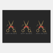 Golden glitterschaar - Haarstylist  Inpakpapier Vel (Voorkant 2)