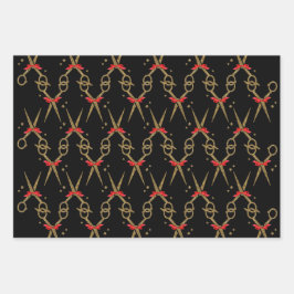 Golden glitterschaar - Haarstylist  Inpakpapier Vel