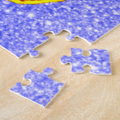 Golden Glittery met roze tas Abstract Legpuzzel (Zijkant)