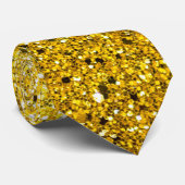 Golden Glittery Sunshine Stropdas (Opgerold)