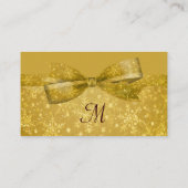 Golden Glitz en Shimmer Snowflakes Wedding Plaatskaartje (Achterkant)