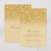 Golden Glitz Glitter Bedankt kaarten (Voorkant / Achterkant)