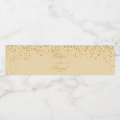 Golden Glitz Glitter Waterfles Etiket (Enkel label)