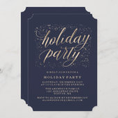 Golden Glitz | uitnodiging voor een feestdag (Voorkant / Achterkant)