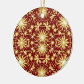 Golden Glory — Starburst Christmas Design Keramisch Ornament (Links)