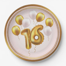Golden Glow Balloons 16 Party