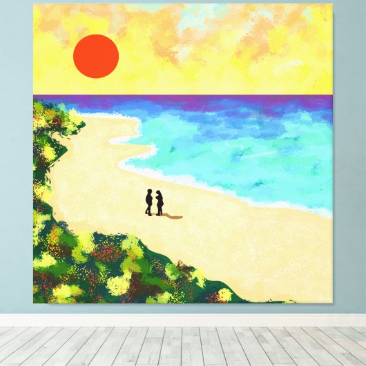 Golden Glow Canvas Afdruk (Insitu (Houten vloer))