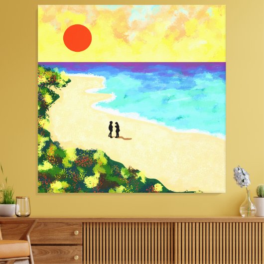 Golden Glow Canvas Afdruk (Insitu (Woonkamer))