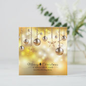 Golden Glow Corporate Holiday-kaarten Feestdagenkaart (Staand voorkant)