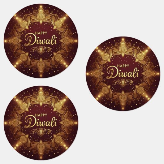 Golden Glow Diwali Labels (Groep)