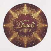 Golden Glow Diwali Labels (Design 1)