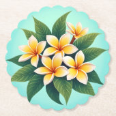 Golden Glow Frangipanis Kartonnen Onderzetters (Voorkant)