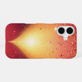 Golden Glow & Heart Romantic Phone Case iPhone 16 Hoesje (Achterkant horizontaal)