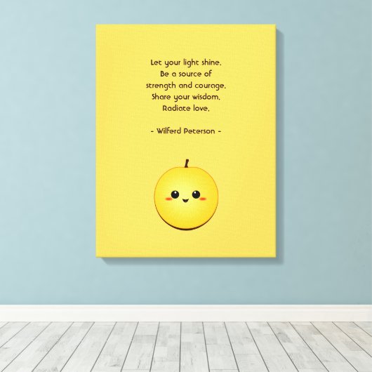 Golden Glow Kiwi Canvas Afdruk (Insitu (Houten vloer))