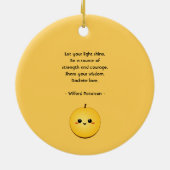 Golden Glow Kiwi Keramisch Ornament (Achterkant)