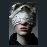 Golden Glow Melanin Fierce Close-Up Perfect Poster<br><div class="desc">Golden-bronze light sculpts flawless deep brown skin, illuminating sharp cheekbones, glossy nude-pink lips, and intense dark eyes framed by smoky glitter shadow. A sleek short natural cut and massive hammered gold hoop earrings catch fiery reflections, while layered gold chains add regal texture against a high-neck black top. The powerful close-up...</div>