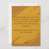 Golden Glow of Christmas Eve Feestdagenkaart (Achterkant)