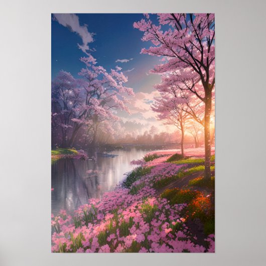 Golden Glow op de Lazy rivier Poster (Voorkant)