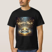 Golden Glow Proposal Marry Me Mannen Tshirt (Voorkant)