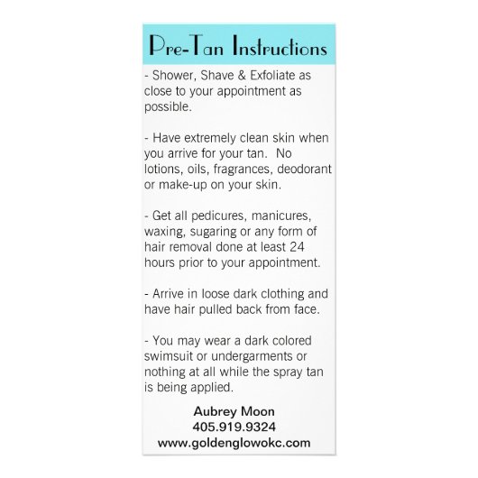 Golden Glow Rack Kaart (Achterkant)