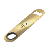 Golden Glow Stijlvolle Glam  initialen Speed Flessenopener (Voorkant Gekanteld)