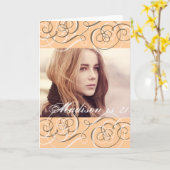 Golden Glow Swirls 21ste verjaardag foto Kaart (Gele Bloem)