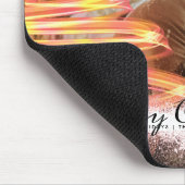 Golden Glow Tree Star Glitter-kerstfoto Muismat (Hoek)