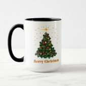 "Golden Glow: Vrolijke Kerst Elegance Mok" Mok (Links)