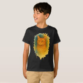 Golden Glow: Waterverf Cat T-shirt (Voorkant volledig)