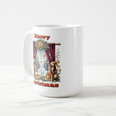 Golden Glow Winter Scene Koffiemok (Voorkant links)