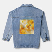 Golden Glow - Zongeïnspireerd Abstract Denim Jacket (Achterkant)