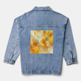 Golden Glow - Zongeïnspireerd Abstract Denim Jacket